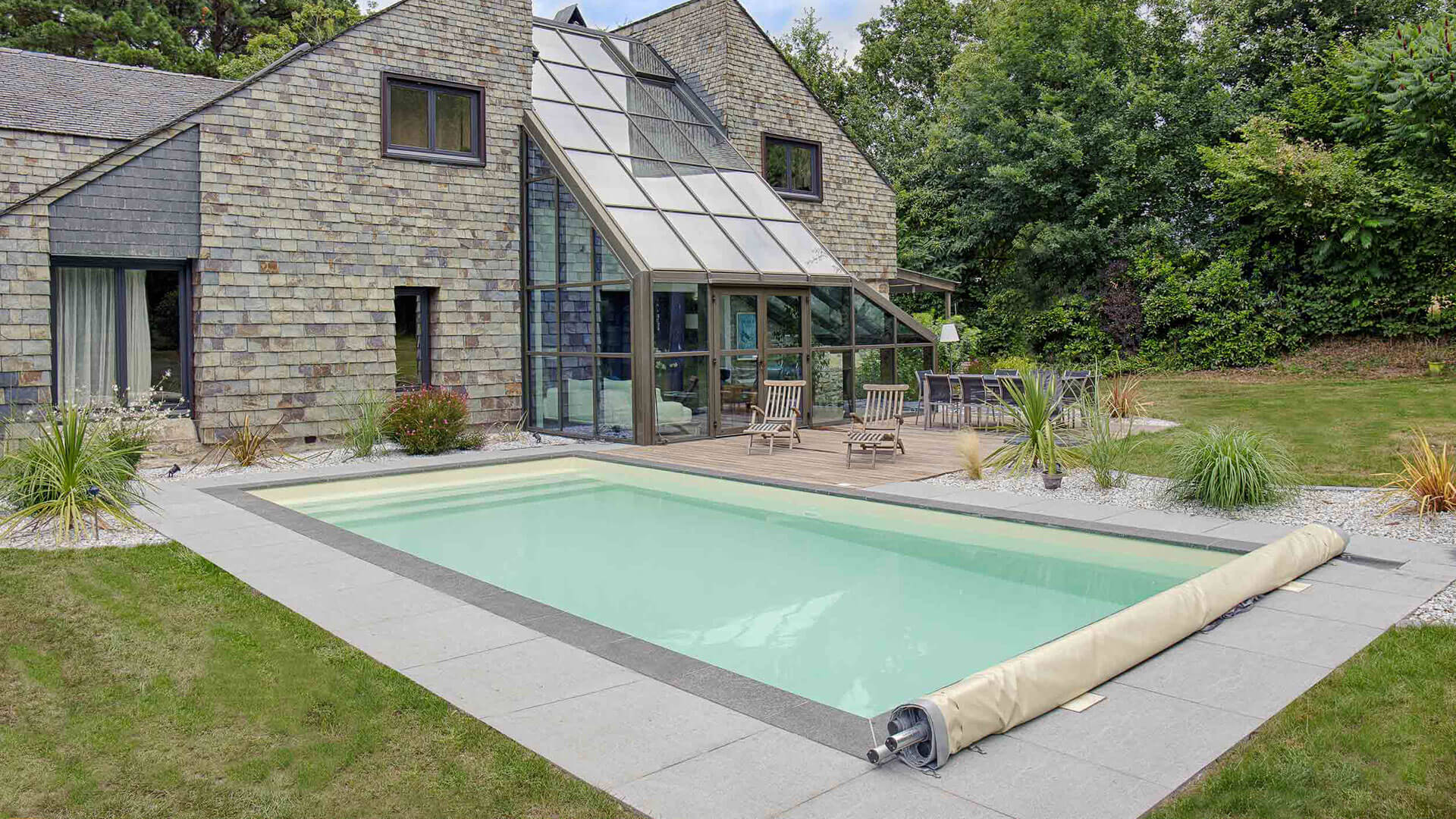 photo réalisation piscine ploeren