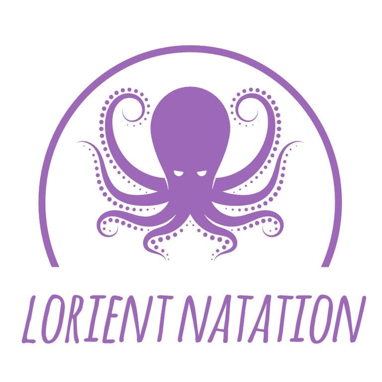 Logo Club Lorient Natation Le Poulpe