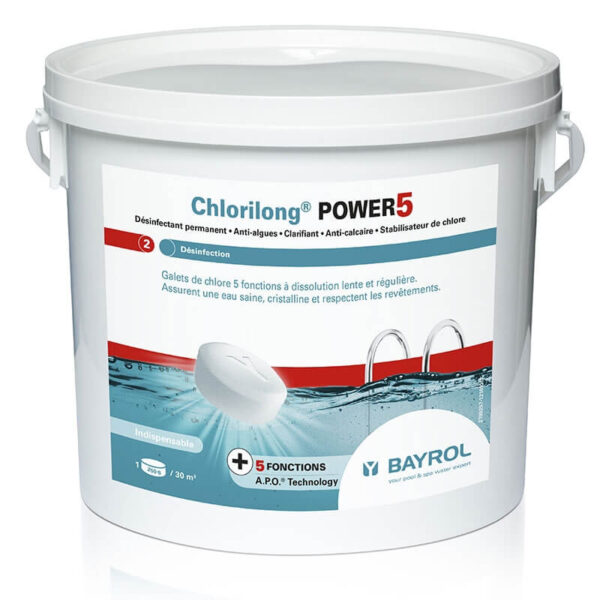 chlorilong power 5 bayrol chlore lent multiactions