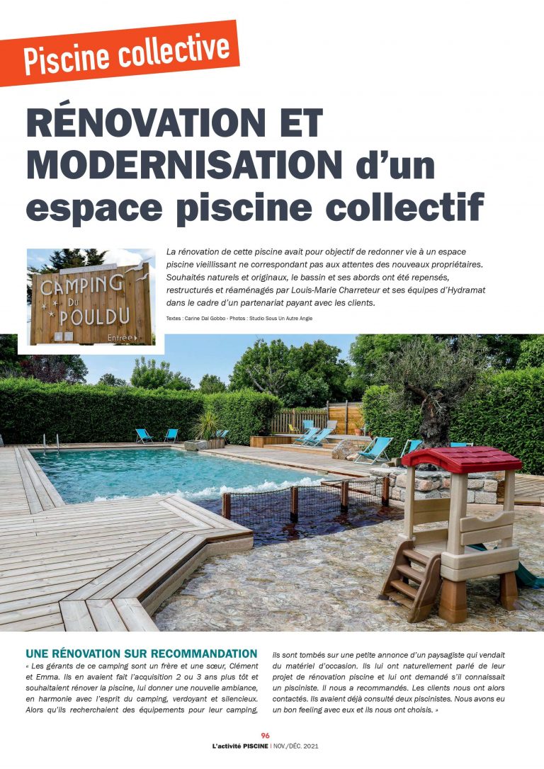 L'activité_piscine_magazine_interview_collectivité_rénovation_camping_membrane_armée_Hydramat